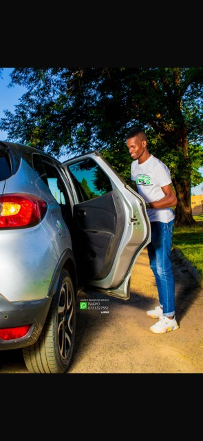 Driver opening the vehicle door