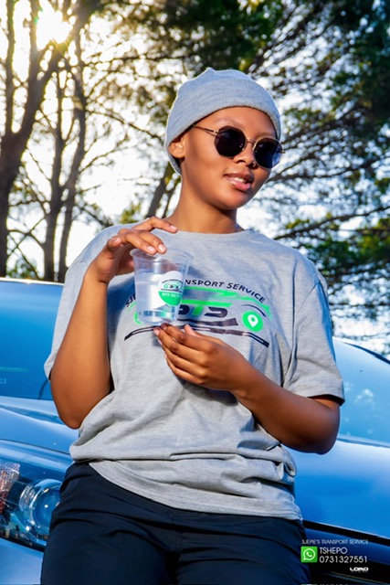Branded cup in the sun